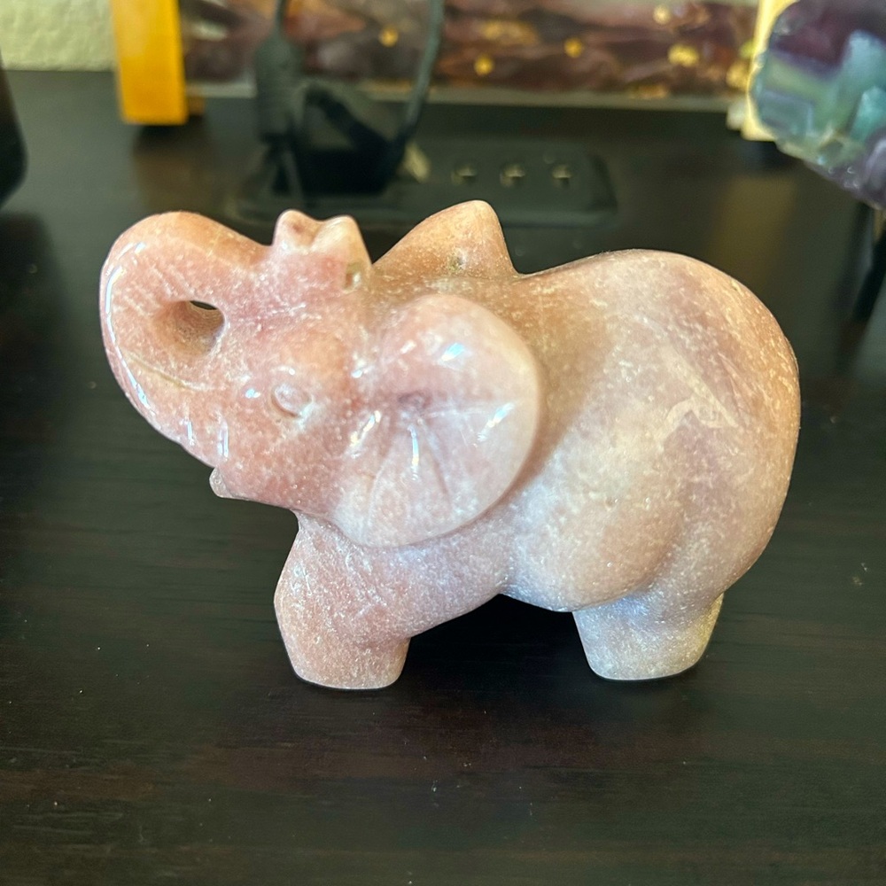 Pink Amethyst Elephant